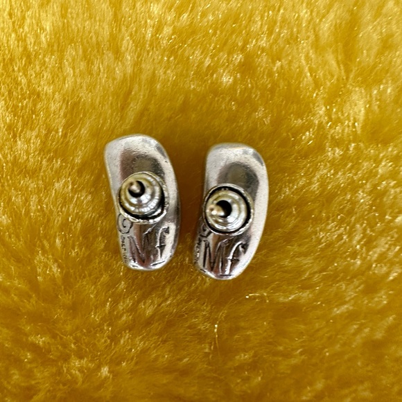 MIGNON FAGET, Vintage Sterling Silver Bean Earrings - Picture 7 of 15